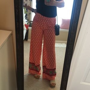 Love Tree Happens Orange Palazzo Pants size Medium